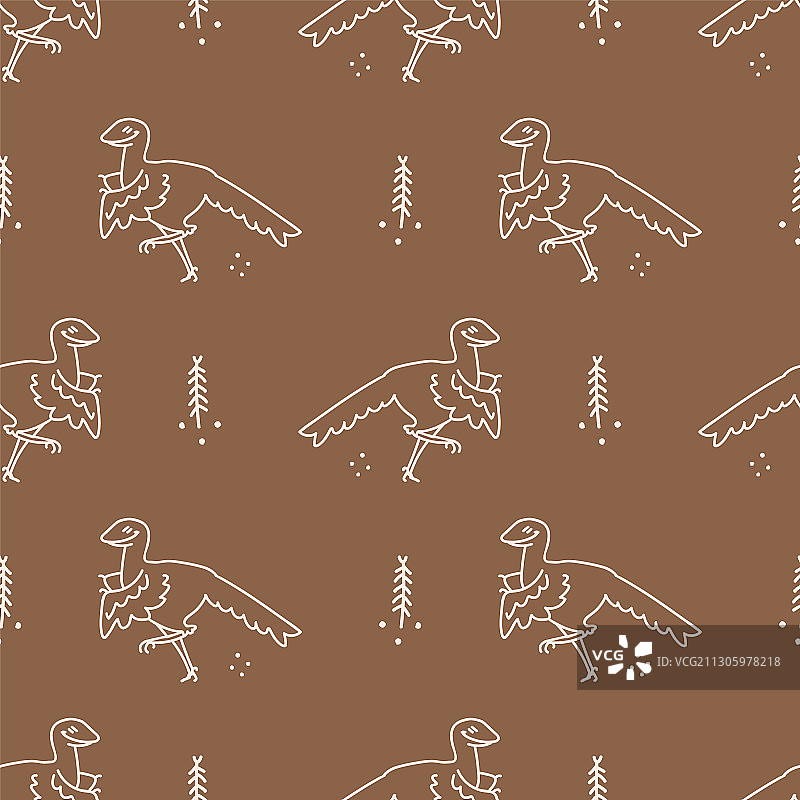 始祖鸟恐龙无缝背景图片素材