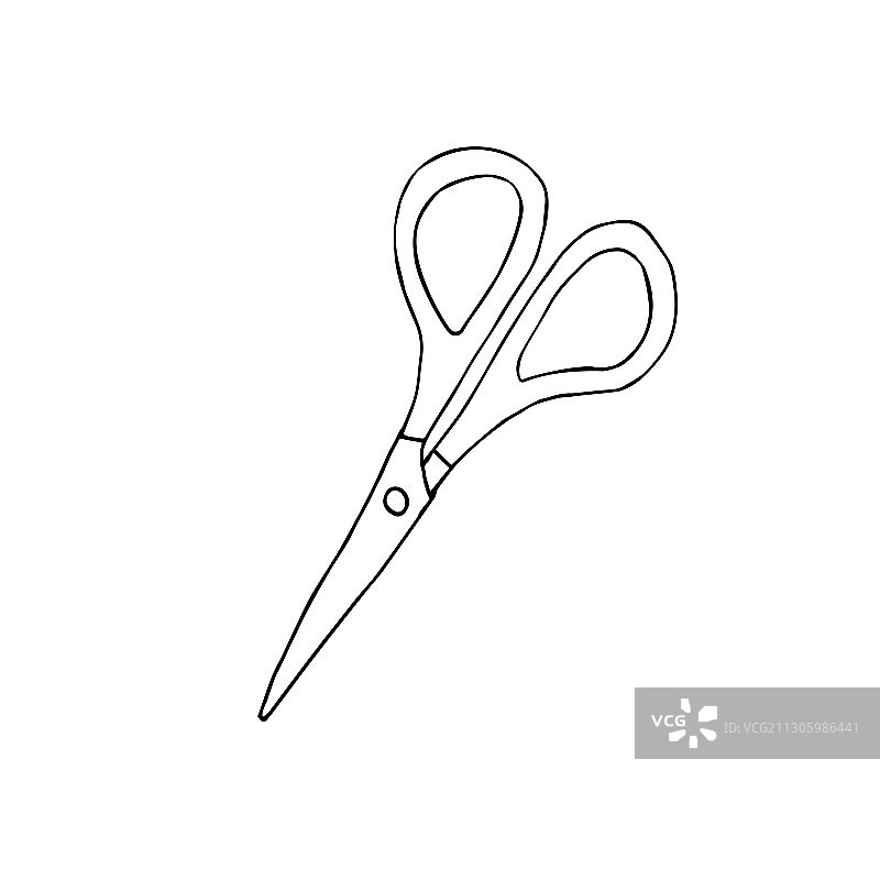手绘涂鸦剪刀图片素材