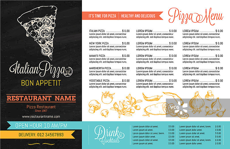 餐厅菜单模板图片素材