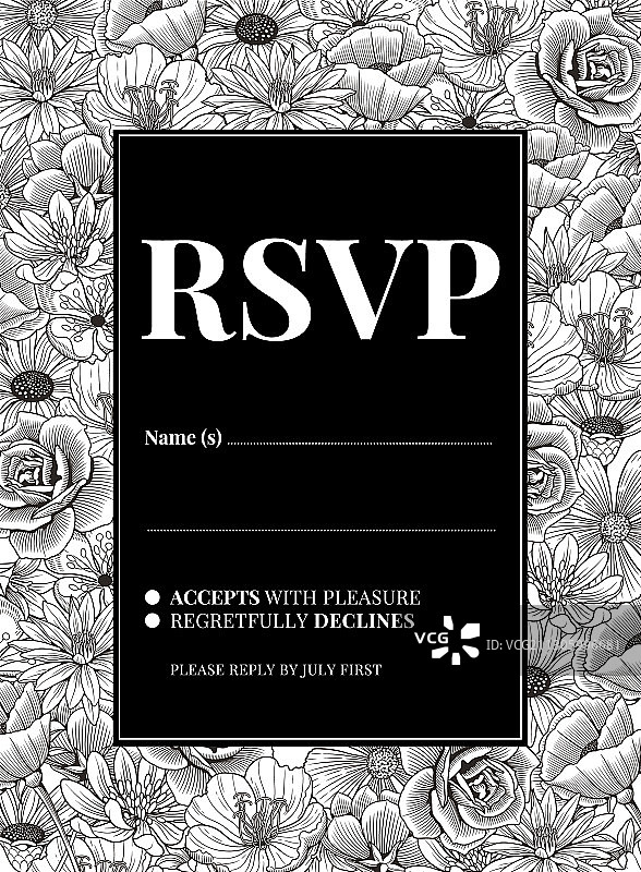 婚礼请柬设计图片素材