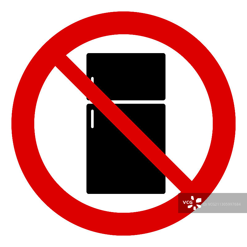 禁止冷冻冰箱图标图片素材