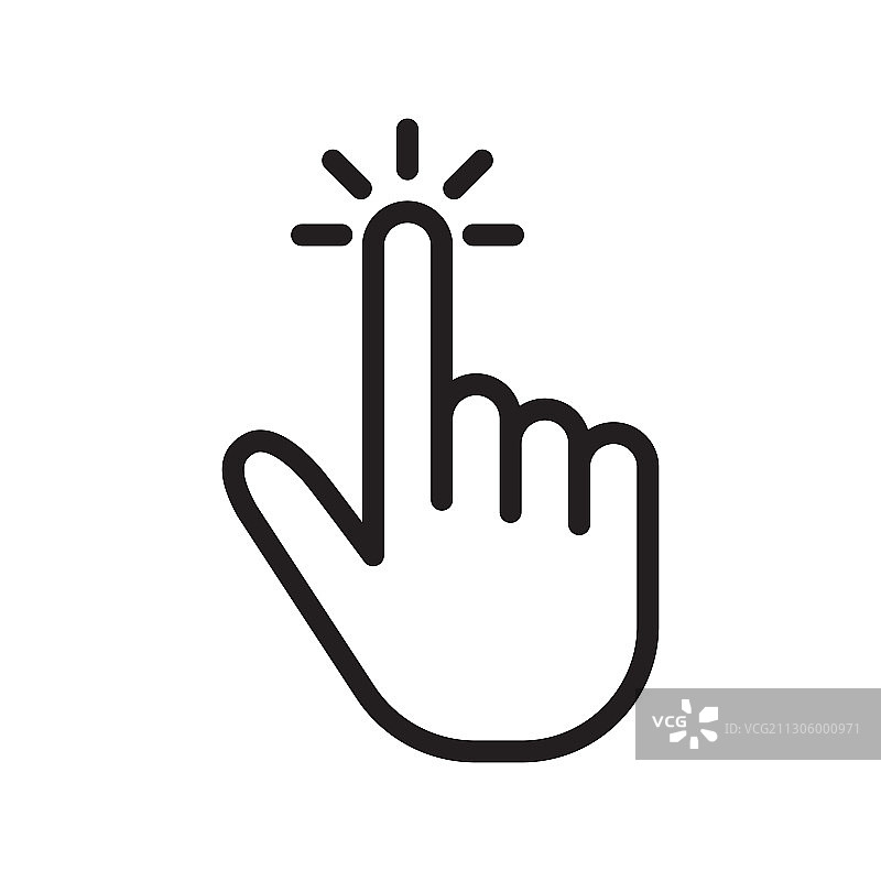 手触摸点击线条图标图片素材