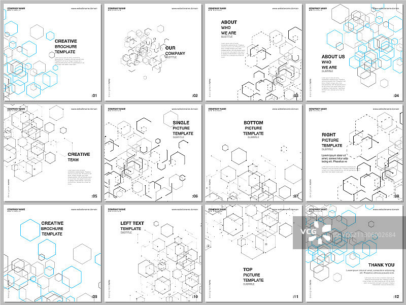 方形宣传册封面设计图片素材