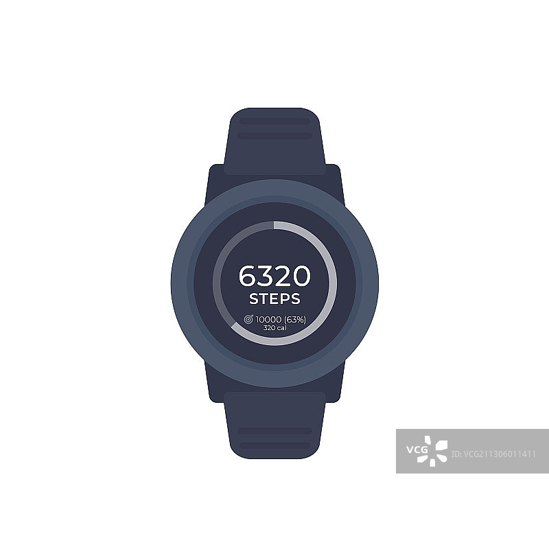 具有健身App活动追踪功能的智能手表图片素材