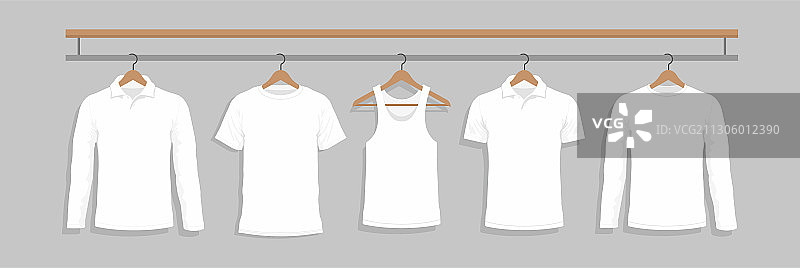 衣架上的T恤图片素材