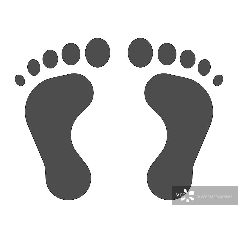 人体概念赤脚实体图标图片素材