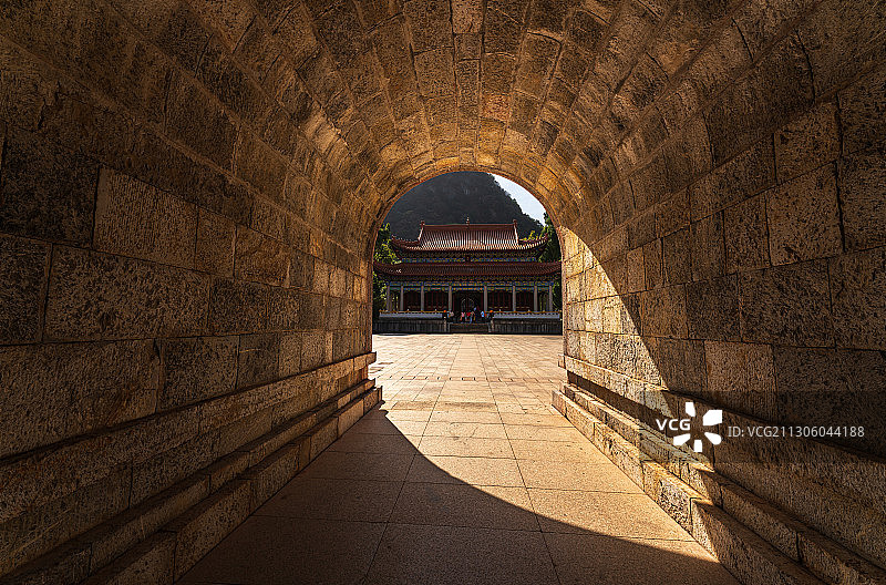 湖南宁远九嶷山舜帝陵拜殿图片素材