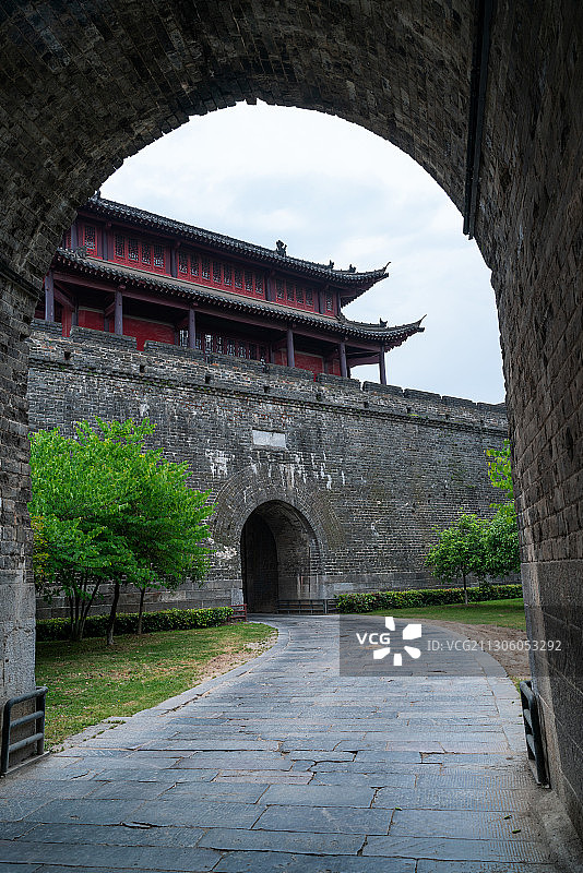 荆州古城墙图片素材