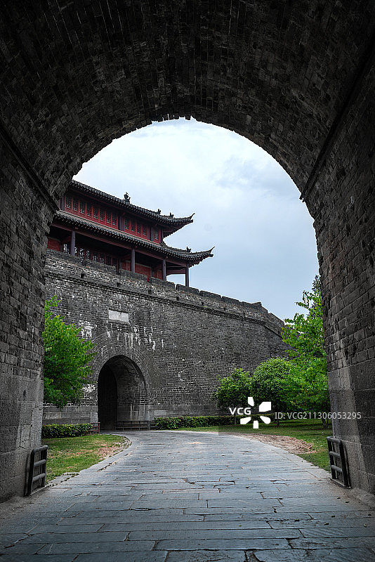 荆州古城墙图片素材