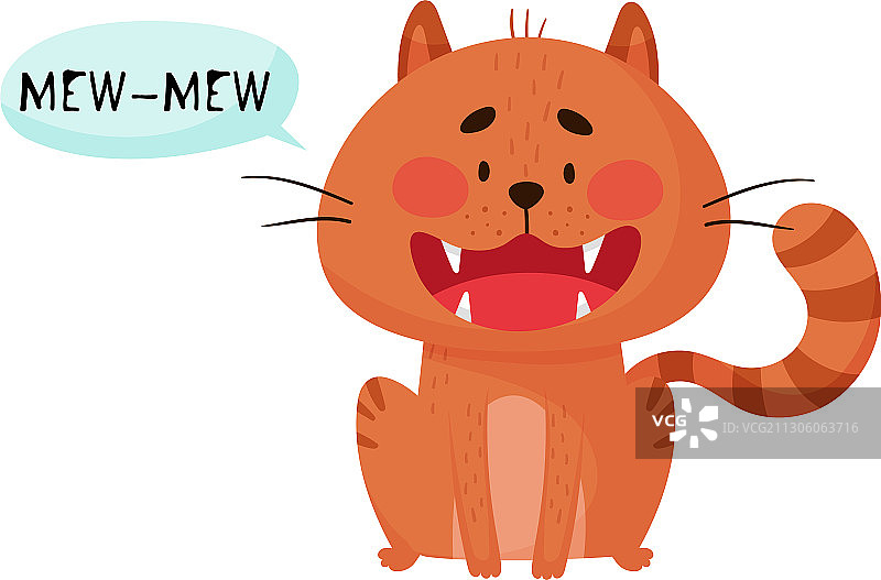 猫咪张着嘴发出喵喵叫声图片素材
