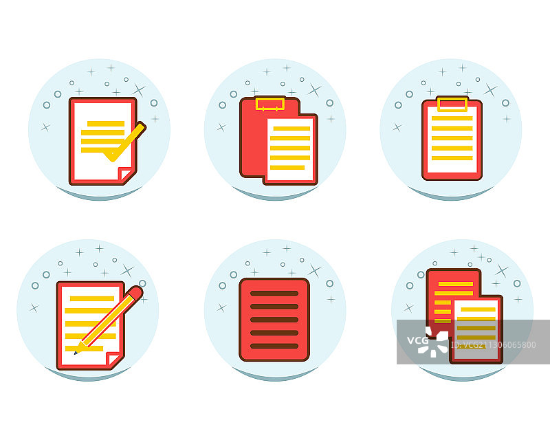 现代扁平设计列表图标集图片素材