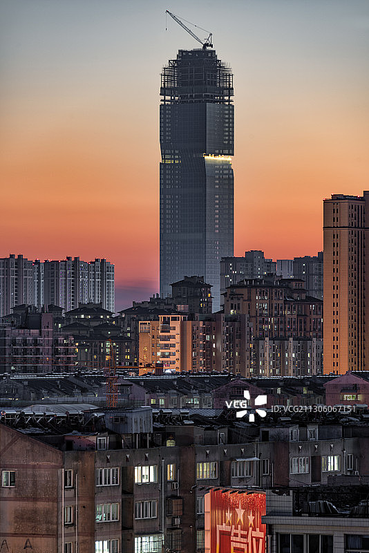 发展中的扬州市江都区图片素材