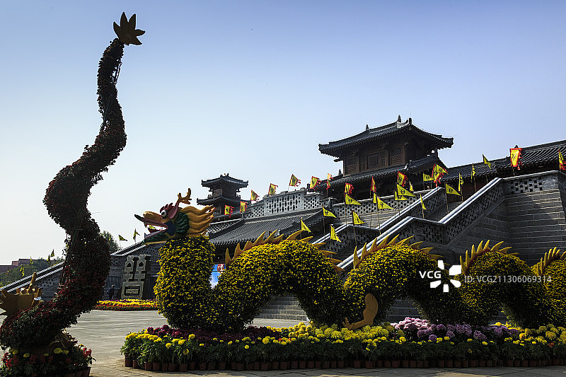 晋祠公园菊展图片素材