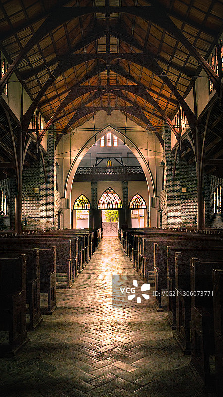 四川阆中古城圣约翰大教堂图片素材