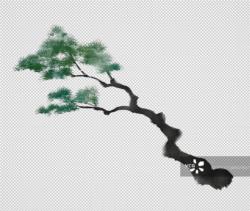 松树国画素材图片素材