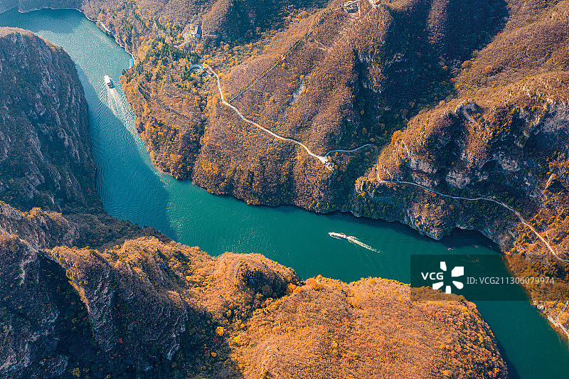 航拍焦作青天河鲸鱼湾图片素材
