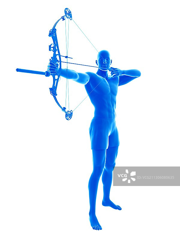 弓箭手插画图片素材