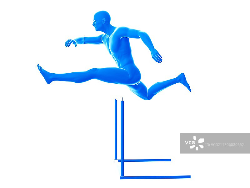 跨栏的人插画图片素材