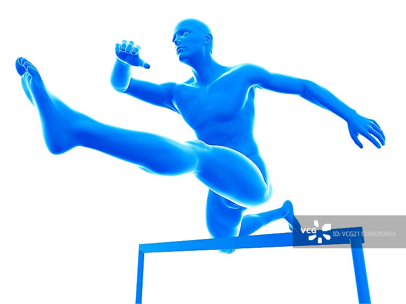 跨栏的人插画图片素材