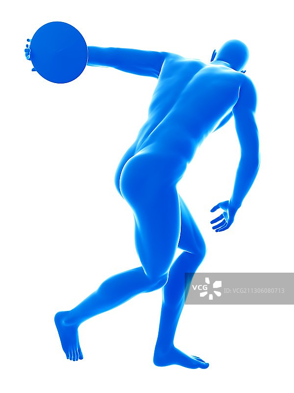 铁饼运动员插画图片素材