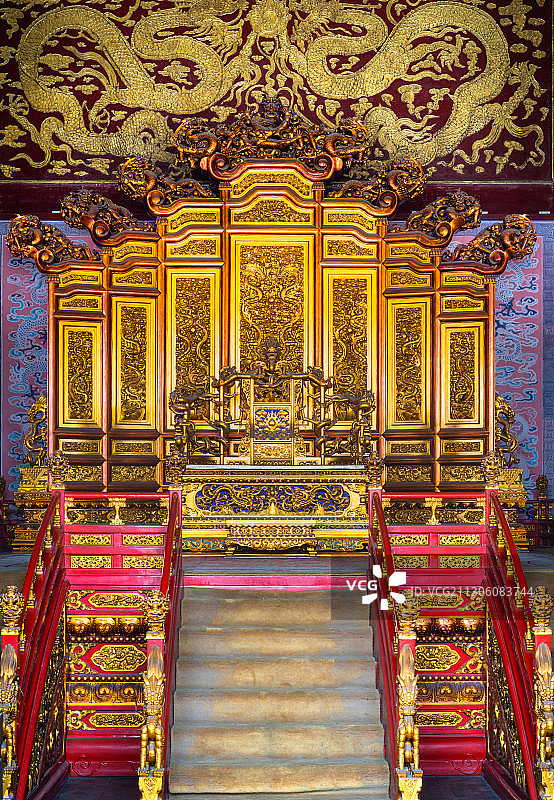 故宫太和殿龙椅龙书案图片素材