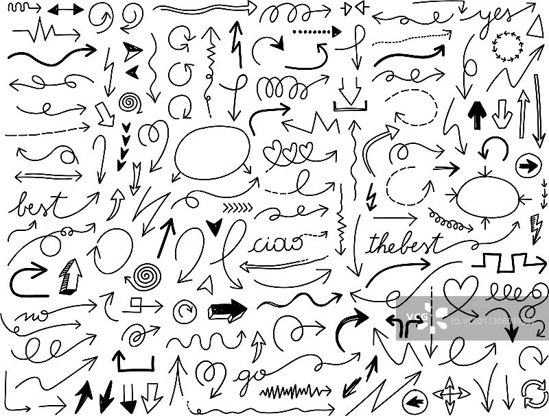 手绘箭头集图片素材