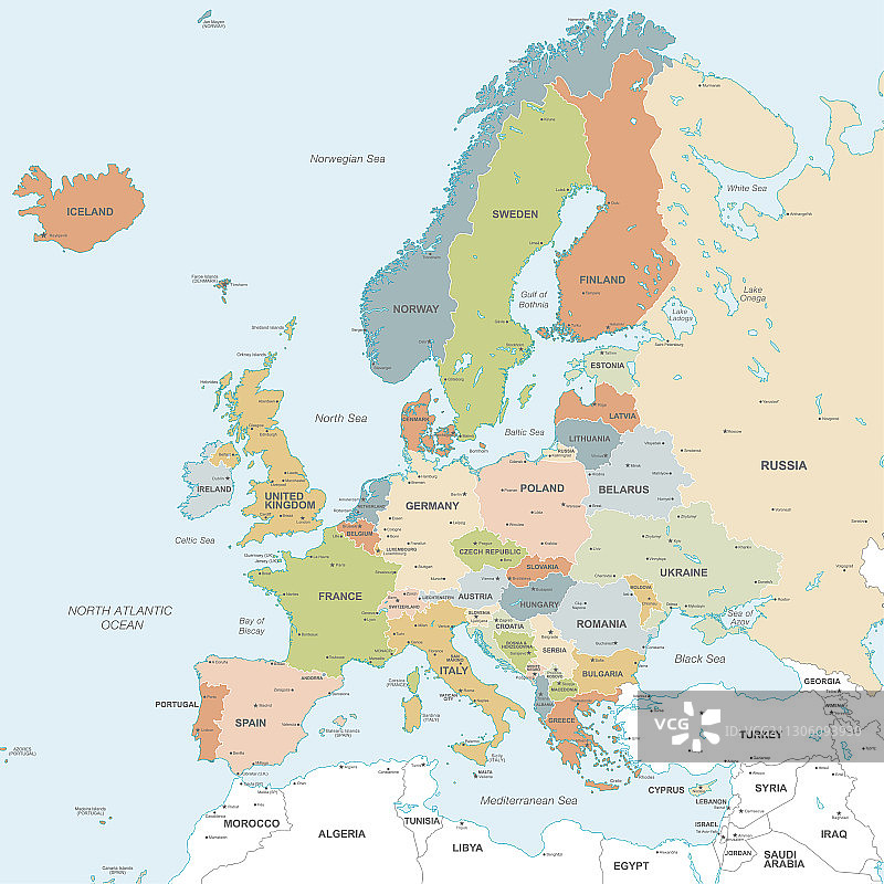 欧洲地图图片素材