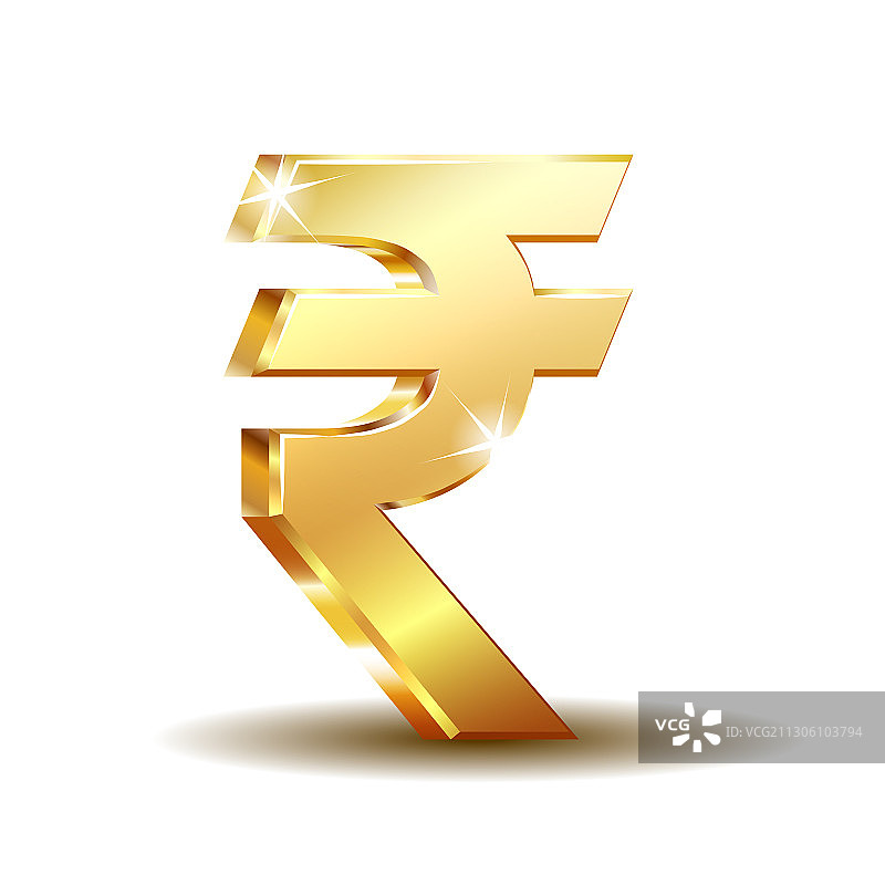 金色卢比货币图标图片素材