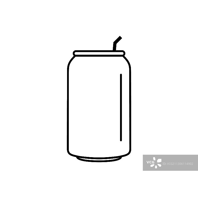 黑色苏打罐图标图片素材