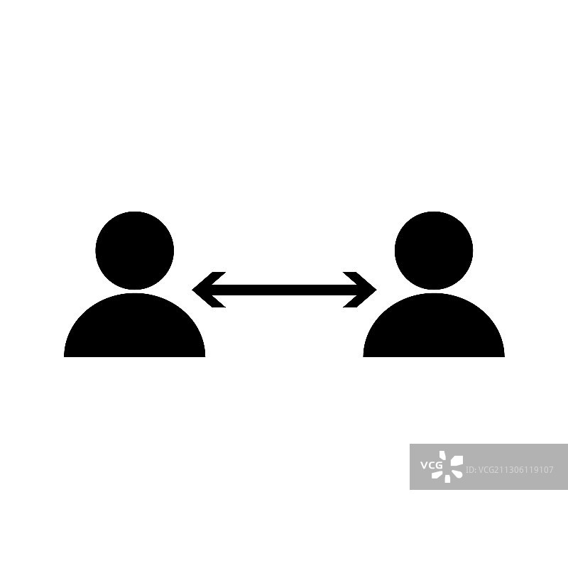 保持距离，停止社交距离图标图片素材