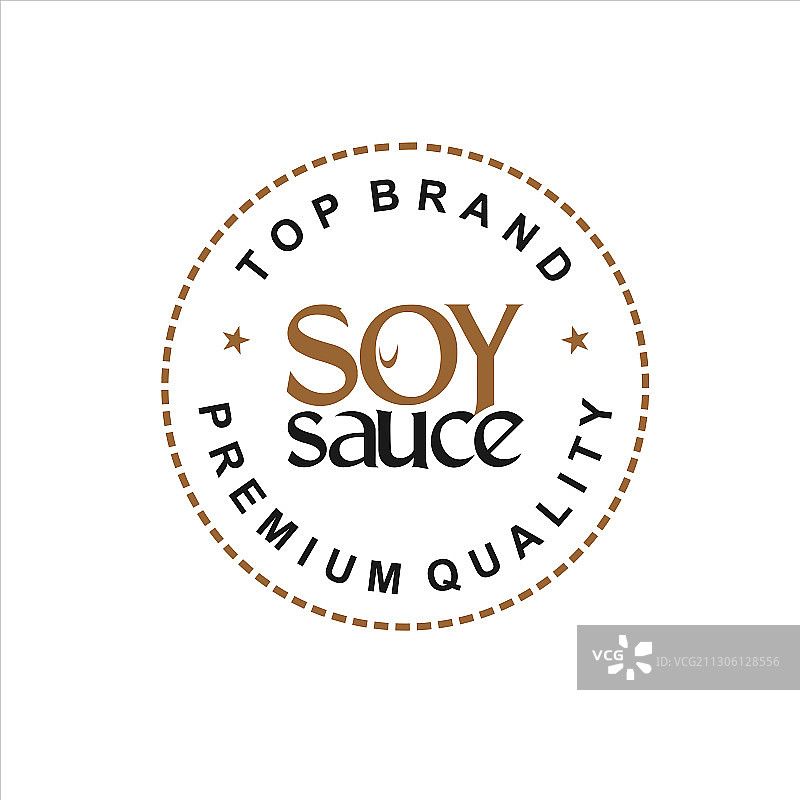 圆形酱油商标标签图片素材