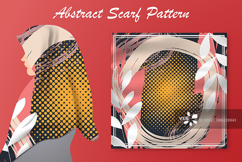 抽象围巾图案设计图片素材