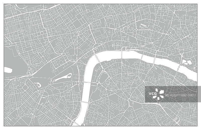 伦敦城市灰白色地图图片素材