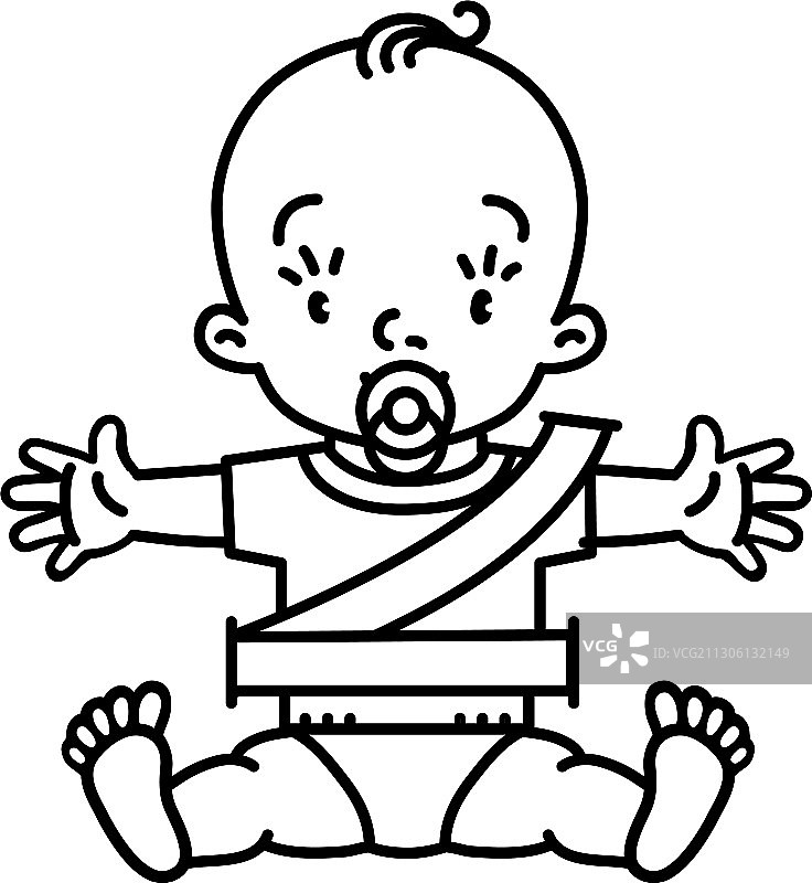 带安全带的汽车安全座椅图标图片素材