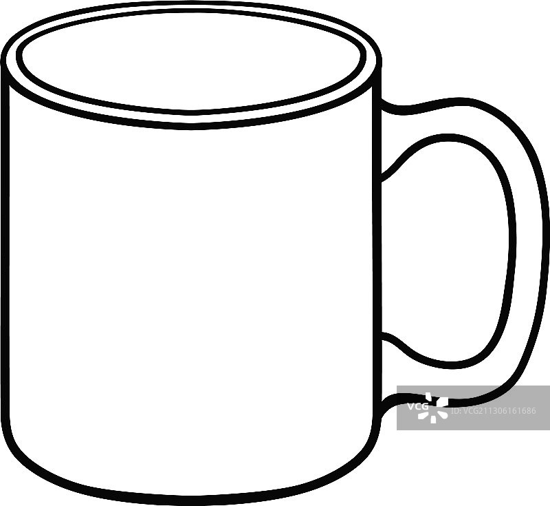 茶杯或咖啡杯线性图图片素材