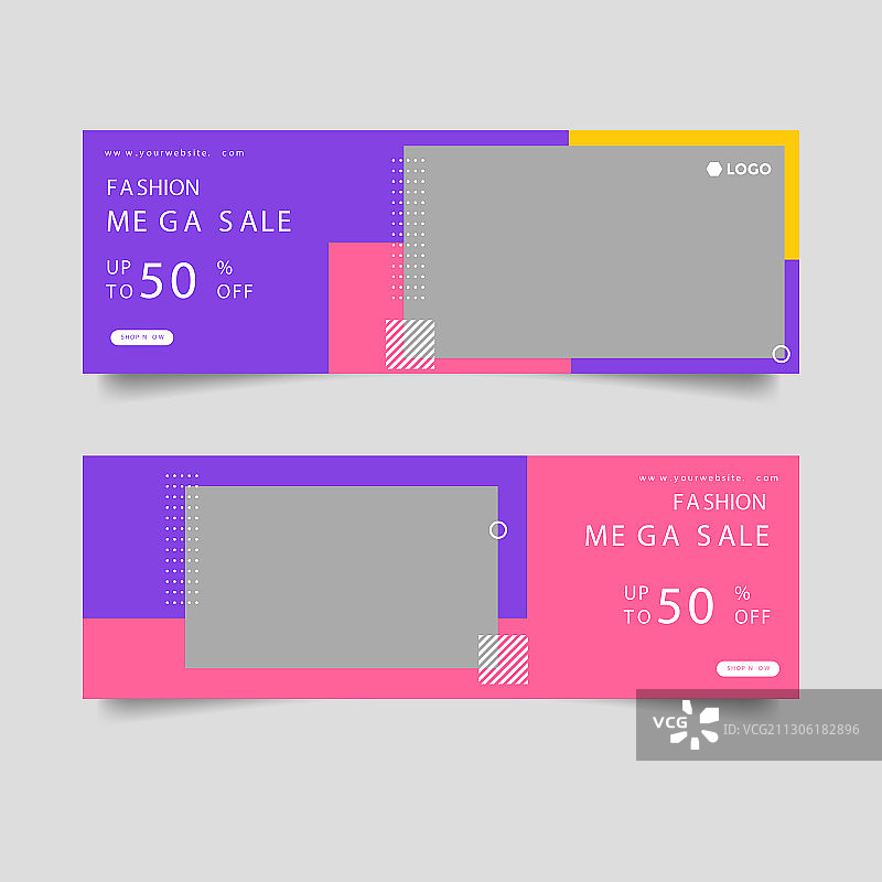 时尚生活促销封面banner模板图片素材