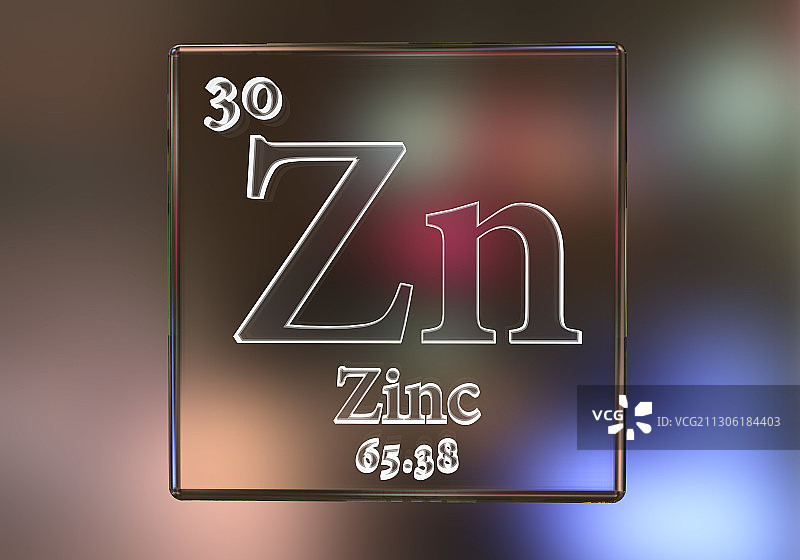 锌化学元素插图图片素材