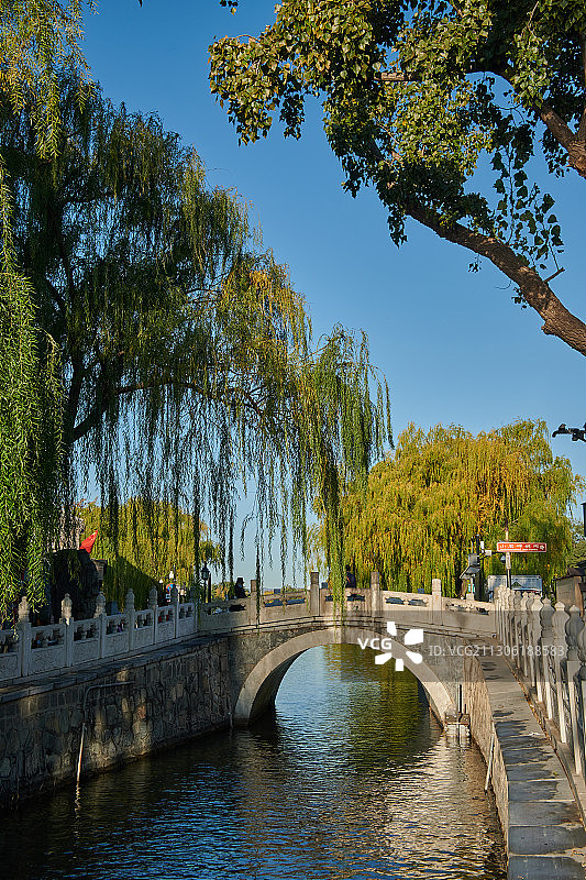 北京什刹海银锭桥图片素材