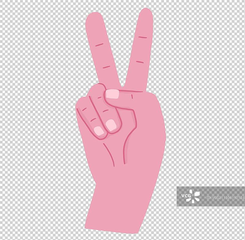 比V的手部动作图片素材