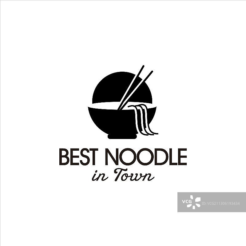现代碗中面条Logo图片素材