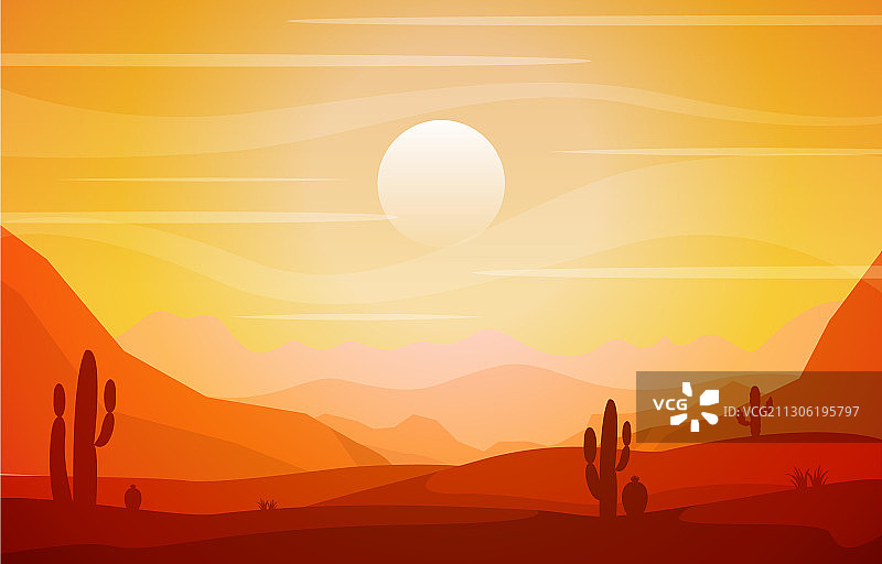 美丽的西部沙漠岩石景观图片素材