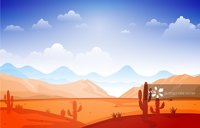 美丽的西部沙漠岩石景观图片素材