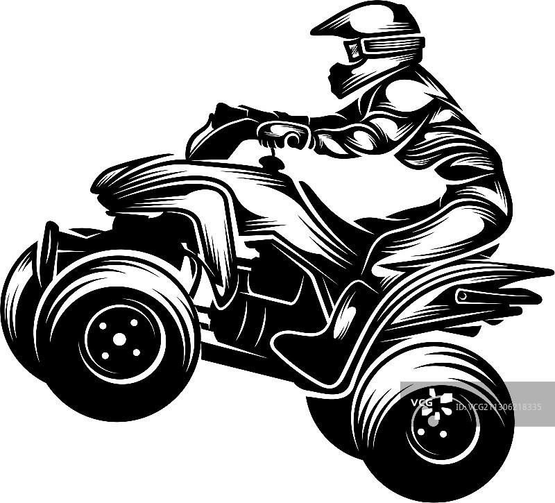 全地形车比赛标志剪影图片素材