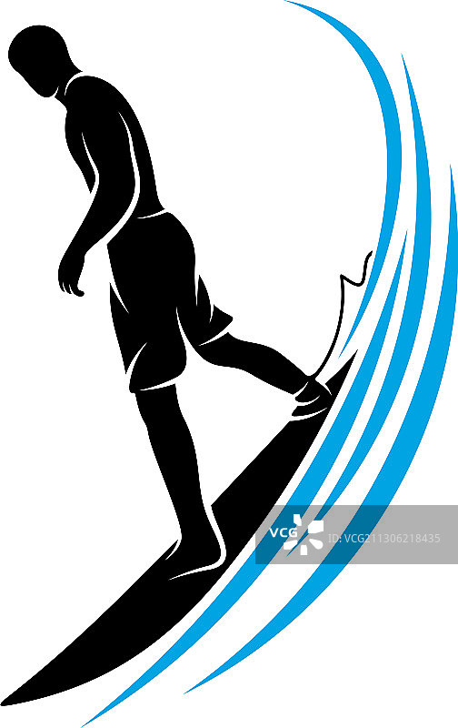 冲浪水波Logo模板图片素材