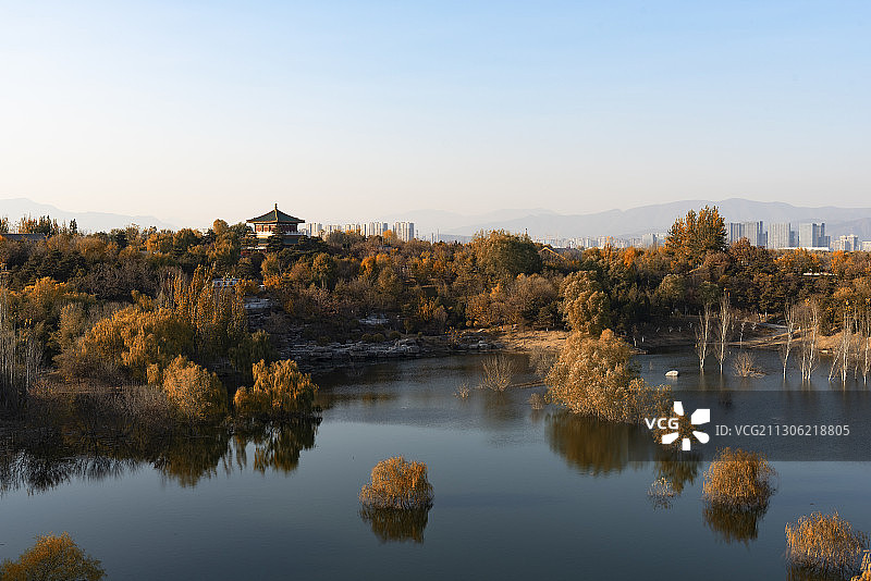 北京园博园秋景图片素材