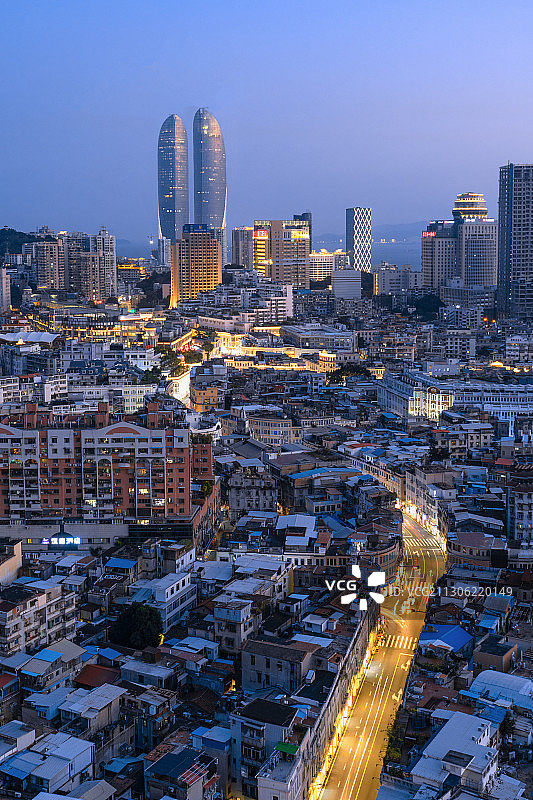 厦门思明区夜景图片素材