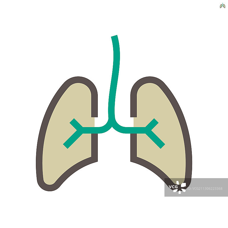 肺图标设计 48x48像素完美且可编辑图片素材