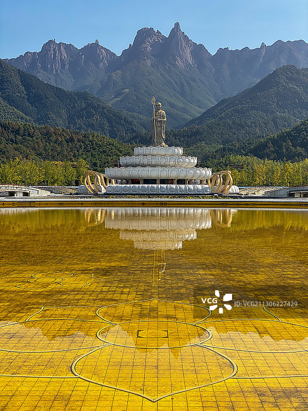 九华山地藏菩萨铜像 闽园图片素材