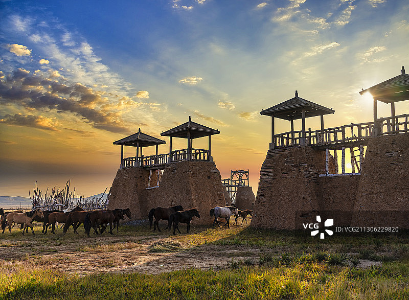 放牧归来图片素材