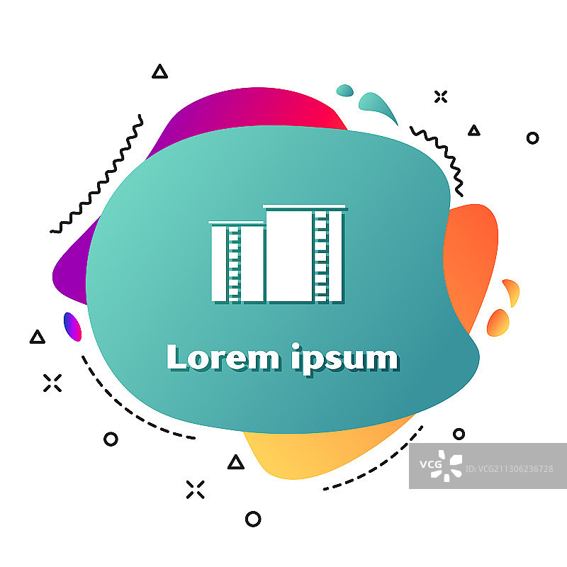 白色石油天然气工业厂房图标图片素材